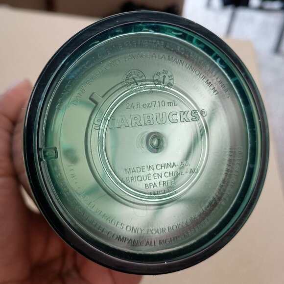 NWT Starbucks 24oz Green Cold Cup Tumbler Acrylic Reusable Drinkware New - Picture 6 of 8